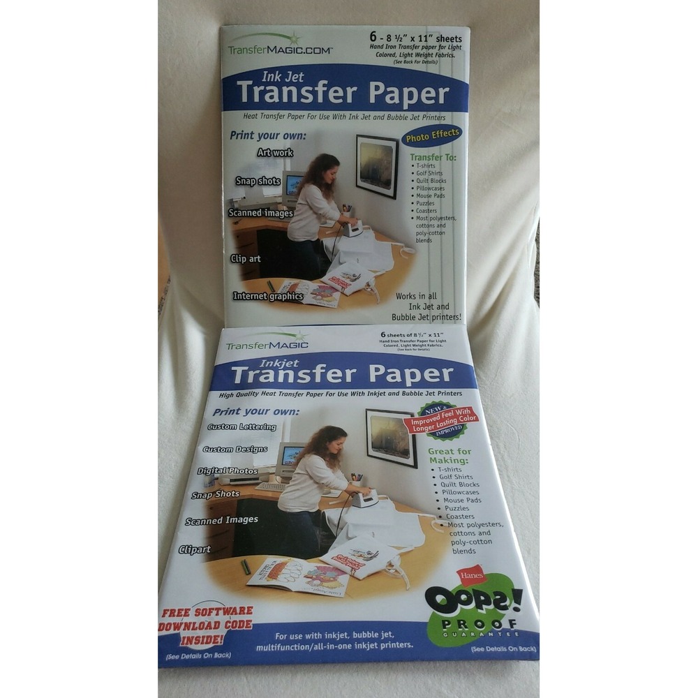 2 Ink Jet Transfer Paper 8.5"X11" 6/Pkg   707758002071 (12 total sheets)
